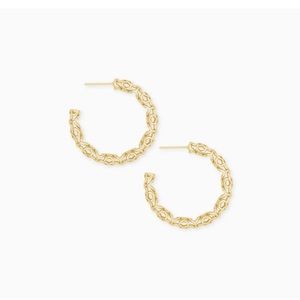 Maggie small hoops gold filigree earrings